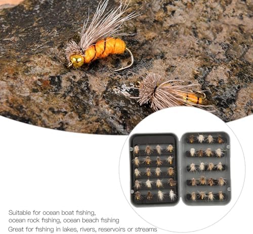Joyzan Fly Fishing Flies,Fish Lure Kit Flyfishing Same Dry Insect Set 40Pcs - Image 3