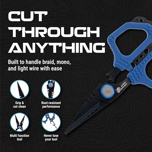 Reaction Tackle 7 Piece Fishing Tool Kit, Fillet Knife and Sharpener, Fishing Pliers, Braid Scissors, Floating Lip Gripper, Hook Remover and Lanyard, Stainless Steel for Saltwater and Freshwater - Image 4