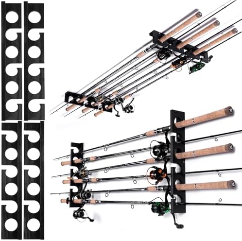Ghosthorn Fishing Rod Holder,Wall or Ceiling Mounted Pole Rack Garage by Ghosthorn