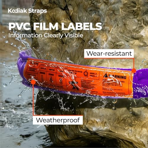 Endless Round Sling Lifting Strap- 4 Feet x 2600 lbs Vertical Capacity - Polyester Lifting Sling Strap, Heavy Duty for Rigging Moving Towing Hoisting- (1Pack)- Kodiak Straps - Image 5