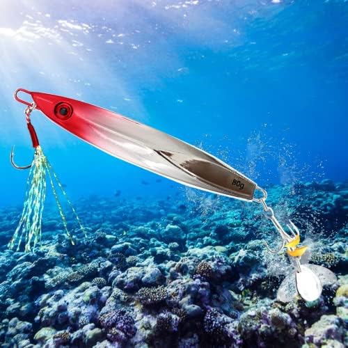 Fishing Vertical Jig Spoon Lures Slow Pitch Design Saltwater Tuna Bait Plus - Image 6