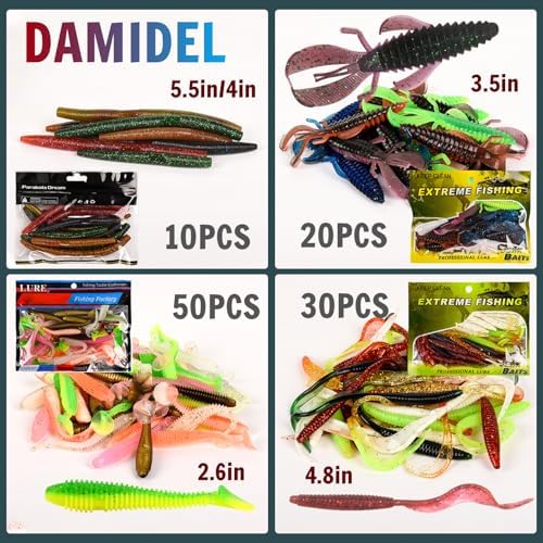 600 Pcs/Tackle Box Fishing Kit-Fishing Hooks,Sinkers, Swivels Snaps,Top Water Lure,Spoons,Soft Lures,Jig Heads, Frogs, Minnow, Accessories Equipment- Saltwater Freshwater Bass Bait Gear - Image 6
