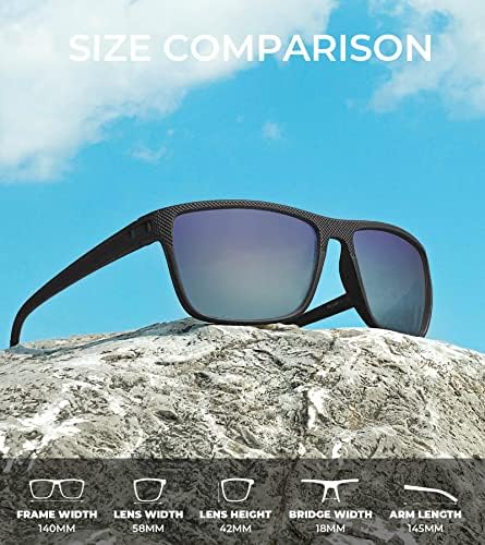 KALIYADI Polarized Sunglasses for Men, Lightweight Sun Glasses with UV Protection for Driving Fishing Golf - Image 3