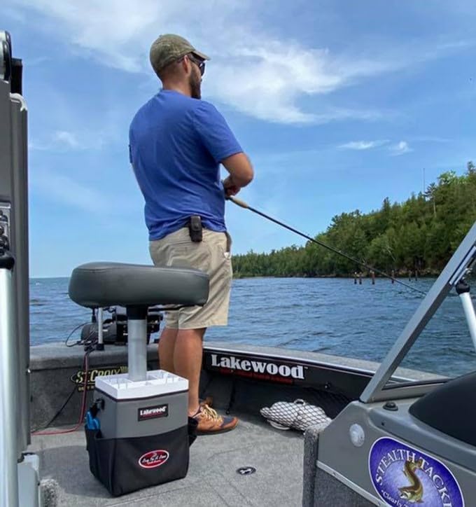 Lakewood Pedestal Pal Sr. | Fishing Lure Organizer | Soft-Sided Hard Case | Tackle Storage Solution for Musky/Pike | Gray - Image 2