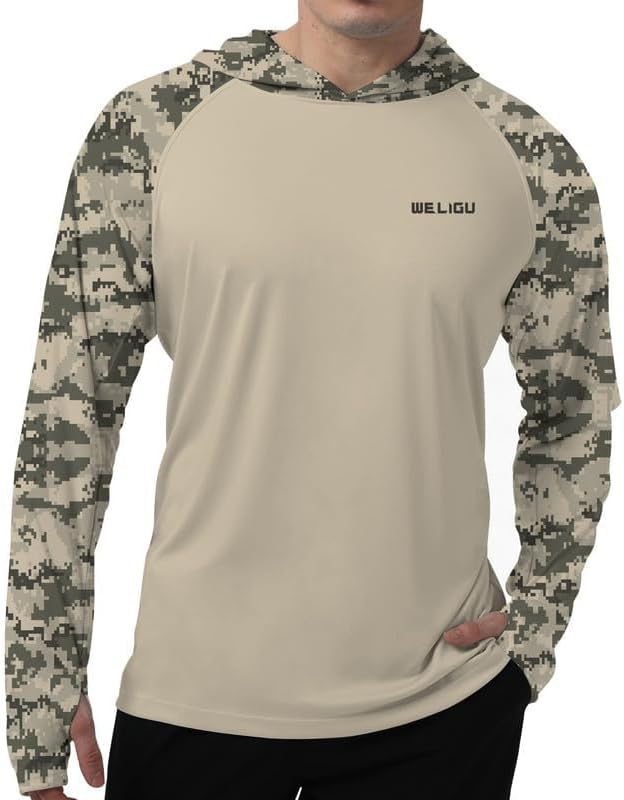Men's UPF 50+ Sun Protection Hoodie, Long Sleeve Fishing Shirt - Image 2