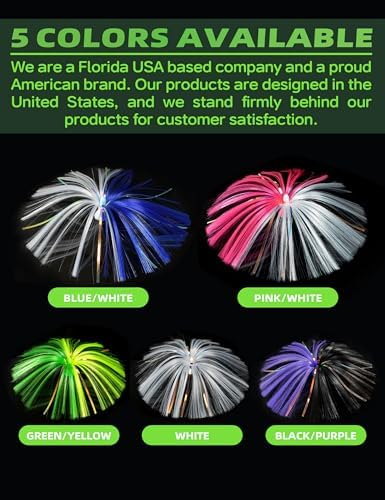 BLUEWING Sea Trolling Lures with Lead Head Saltwater Fishing Witches Big Game Ballyhoo Skirt for Tuna, Wahoo, Sailfish, Mahi Mahi 1oz, 2oz, 4oz, 6oz, 8oz - Image 5