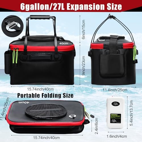 2 Pcs Fishing Bucket and Live Bait Aerator - Image 2
