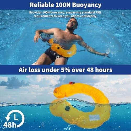 Owntop Manual Inflatable Belt Pack, Adults Swim Jacket with Blowpipe & Whistle, 24g CO2 Cylinder Included, Low Profile for Kayaking, Fishing, Paddle Sports - Image 4