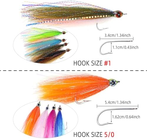 20/22/26PCS Fly Fishing Flies Set, Muskie Bass Pike Streamer Flies - Image 4