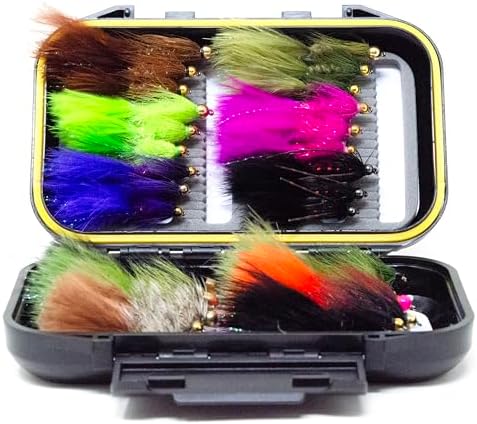 24/36/50/66 Premium Hand Tied Fly Fishing Flies Assortment | Waterproof Fly Boxes | Dry, Wet, Nymphs, Streamers, Wooly Buggers, Terrestrials | Trout, Bass Lure Set, Kit, Gift - Image 3