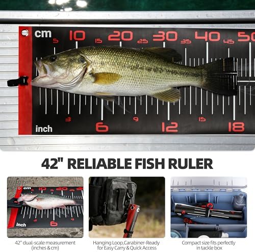 Fishing Tool Kit with Fish Gripper, Portable Fish Scale, Stainless Steel Soap & Measuring Ruler – Saltwater Resistant Tackle Accessories for Freshwater and Saltwater Anglers (Black) - Image 3