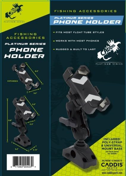 CADDIS Fishing Float Tube Phone Holder - Universal Plastic Cell Phone Mount for Any Fly Fishing and Angling Float Tube - Image 3