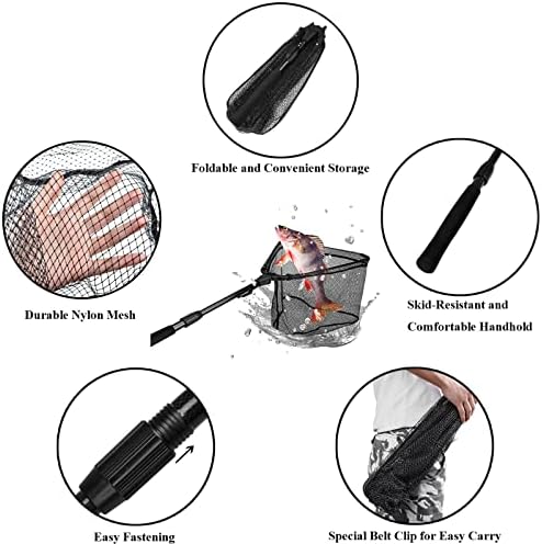 PLUSINNO Fishing Net Fish Floating Landing Net with Handle - Image 5