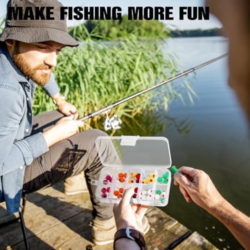 36pcs Salmon Egg Flies for Fishing with Box Dry Flies for Trout Fishing in Size 12 Steelhead Egg Fly for Trout, Salmon, Bass - Image 6
