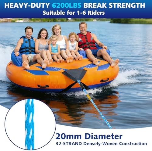 60FT 3-6K Boat Tow Rope for Tubing - Image 2