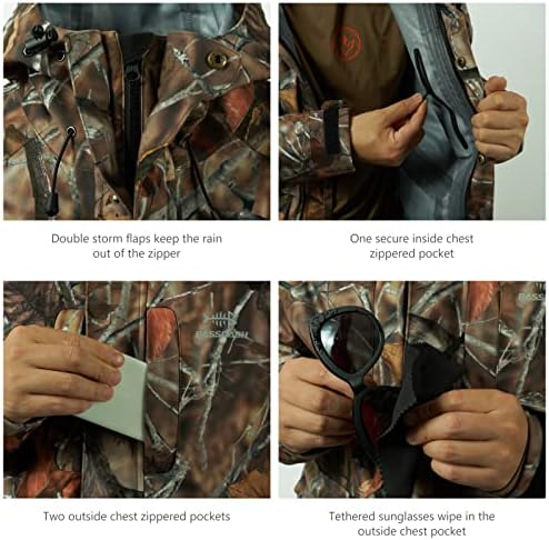 BASSDASH Walker-LW Breathable Waterproof Fishing Hunting Wading Jackets with Silent Outer Fabric for Men Women - Image 4