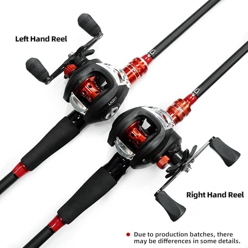 Kilitn Fishing Rod and Reel Combo, Baitcasting Combo Baitcast Reel, 6 Foot 7 Foot 2-Piece, Durable Fiberglass Wrapped Carbon Fiber Rod with Comfortable EVA Handle - Image 6