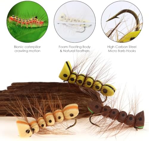 Fly Fishing Flies Kit Hand-Tied Dry Wet Flies Nymphs Streamers Assortment with Fly Box - Image 3