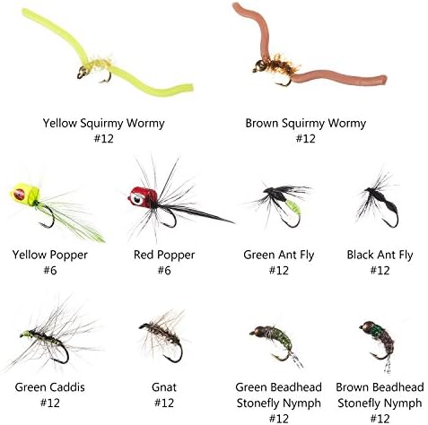 BASSDASH Fly Fishing Flies Kit Fly Assortment Trout Bass Fishing with Fly Box with Dry/Wet Flies, Nymphs, Streamers, Popper - Image 4