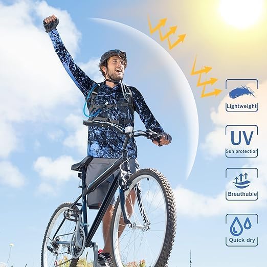 Men's UPF 50+ Sun Protection Hoodie, Long Sleeve Fishing Shirt - Image 4