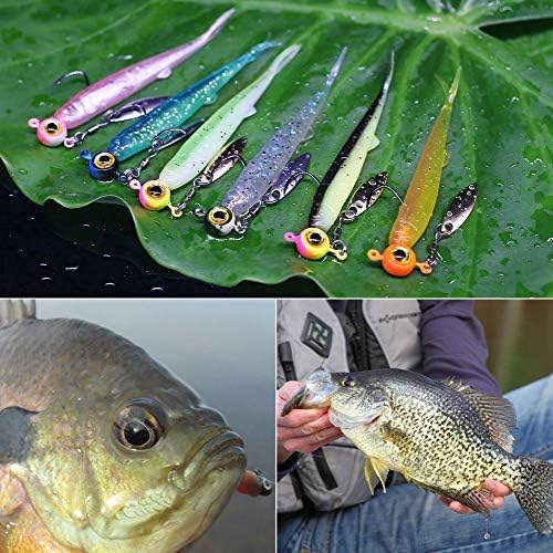 Crappie-Baits- Plastics-Jig-Heads-Kit-Shad-Minnow-Fishing-Lures-for Crappie-Panfish-Bluegill-40 &135 Piece Kit - Image 6
