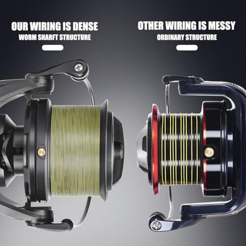Heavy Duty Spinning Reel Metal Body with CNC Machined Spool 55LB Max Drag 6/8+1 Bearings Ultra Smooth 4.6/4.8:1 High Speed Gear Ratio Saltwater Freshwater Fishing Reel for 8000 to 14000 Series - Image 6