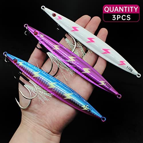 Fishing Vertical Jig Spoon Lures Slow Pitch Design Saltwater Tuna Bait Plus - Image 5