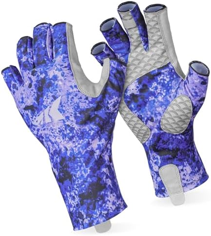 KastKing La Sal UPF50+ Fingerless Fishing Gloves, Men and Women by KastKing