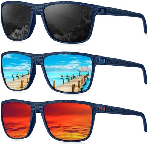KALIYADI Polarized Sunglasses for Men, Lightweight Sun Glasses with UV Protection for Driving Fishing Golf by KALIYADI