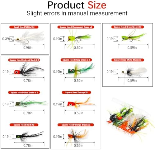 Fly Fishing Poppers Dry Flies Topwater Lures Bass Trout Kit Pro XL - Image 2