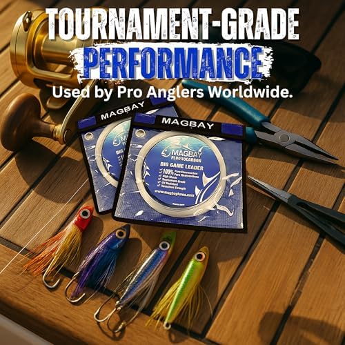 MagBay Lures 100% Pure Fluorocarbon Leader Line - Saltwater & Freshwater Invisible Fluorocarbon Fishing Leader Line, Strong Performance 150, 130, 100, 80, 60 & 40 lbs 33 Yard - Image 5