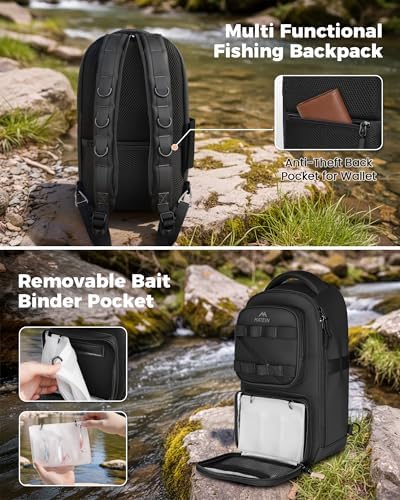 MATEIN Fishing Sling Bag with Phone Pouch, 3600 Tackle Box Backpack - Image 5