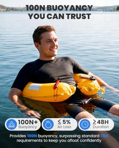 Owntop Manual Inflatable Belt Pack, Adults Swim Jacket with Blowpipe & Whistle, 24g CO2 Cylinder Included, Low Profile for Kayaking, Fishing, Paddle Sports - Image 4