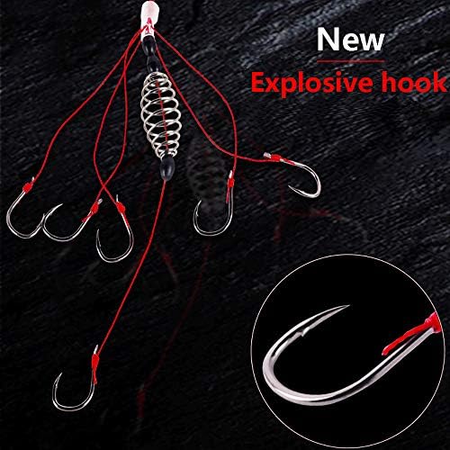 Dyxssm Trap Fishing Hooks Carp Fishing Baits Hook Lure with Fishing Spring Carp Feeder (Pack of 4) - Image 2