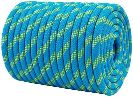 1/2 Inch Arborist Rigging Rope (100 Ft) - ASTM F2116 Certified (9,000 lbs MBS / 900 lbs SWL) - Static Polyester Bull Rope for Tree Climbing, Nautical Rigging & Swings (Blue) by Glfcai