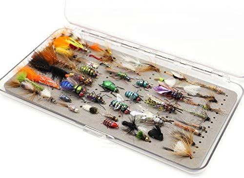 YZD Fly Fishing Flies Realistic Dry Wet Nymph Trout Flies Hand Tie Lures Kits 12/26/48 Pcs… by YZD