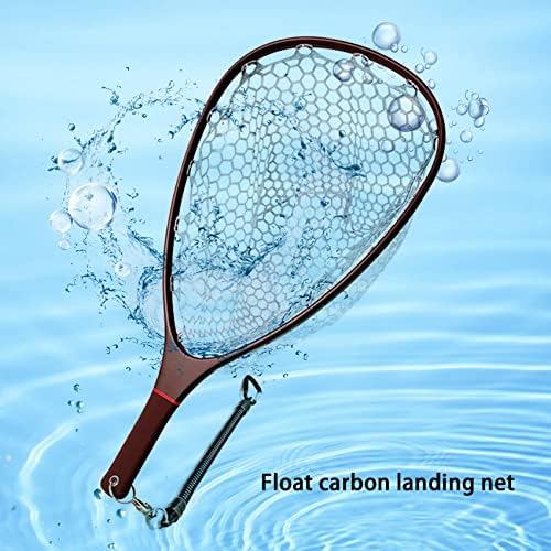 Aventik Fly Floating Fishing Net Carbon Fiber Landing Trout Net Light Weight Clear Rubber Ghost Net Catch & Release - Image 5
