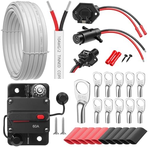 13 Pcs Trolling Motor Wire Kit, Tinned Copper Cable by Saysurey