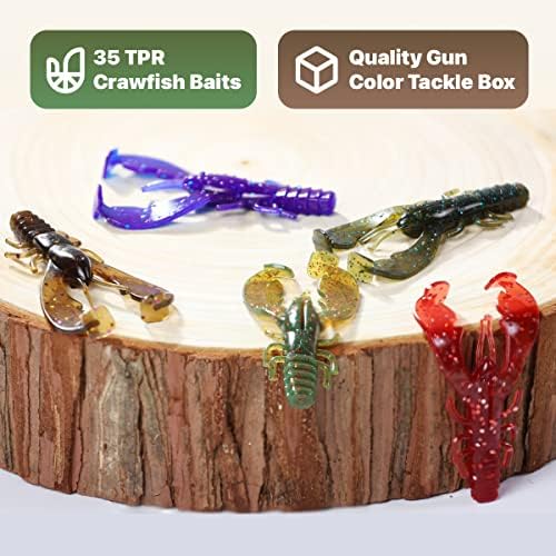 Ned Rig Baits Kit,TRD Soft Plastic Worms or Crawfish for Bass Fishing - Image 5