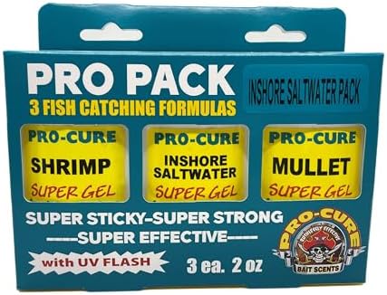 Pro-Cure G3-ISW Inshore Saltwater Pro Pack 3 Pack Super Gel Shrimp by Pro-Cure