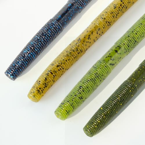 5'' Senko Bait Soft Stick Worms for Wacky Rig Bass Fishing - Image 2