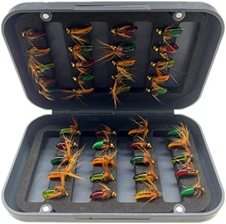 Fly Fishing Flies Kit Trout Steelhead Salmon Bass Flies Assortment 32Pcs-148pcs Include Dry Wet Flies Nymphs Streamers Maggot, Fly Lure Set by Qievcrme