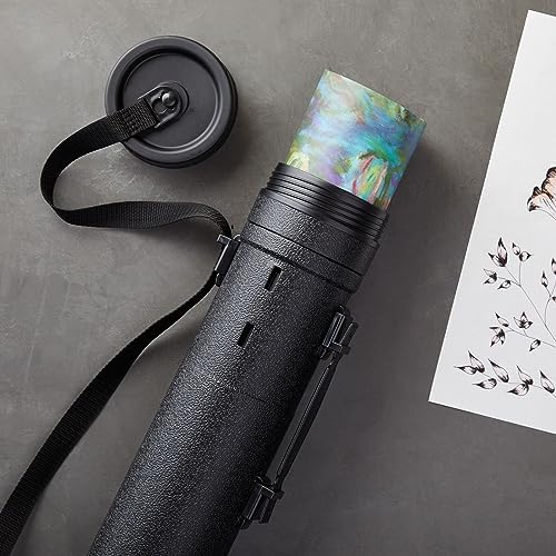 Juvale Extendable Poster Tube - Telescoping 30-49 in Poster Carrying Case - Adjustable Shoulder Strap Blueprint Tube - High-Capacity Art Storage - 5 in Diameter, Black - Image 3