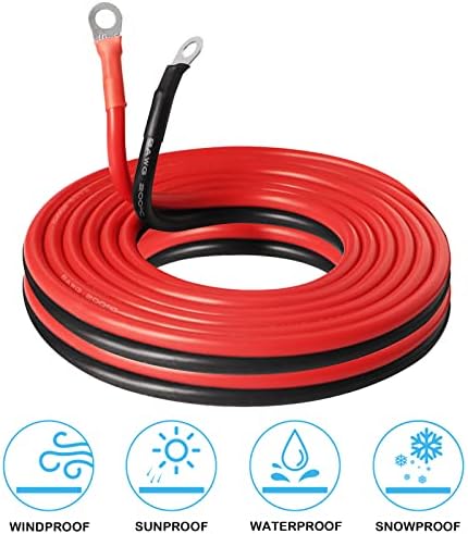 NOVINO Trolling Motor Battery Cable Extension Wire Kit-6 Feet 8 Gauge Wire - Image 5