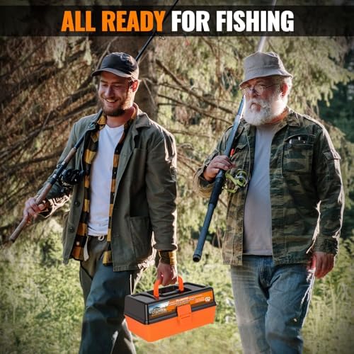 PLUSINNO Large 3 Layers Fishing Tackle Box Lures Kit with Tackle Included - Image 6