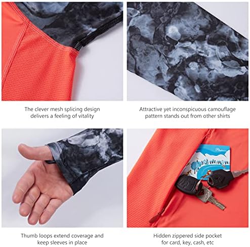 BASSDASH Men’s UPF 50 Performance Fishing Shirt Cooling Hoodie Camo Long Sleeve FS17M - Image 5