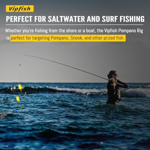 Pompano Rig Saltwater Surf Fishing Rigs – Double Drop Leader Rigs with Hooks, Floats, Beads & Snap – Easy Pre-Tied Terminal Tackle for Pompano, Whiting, Redfish - Image 5