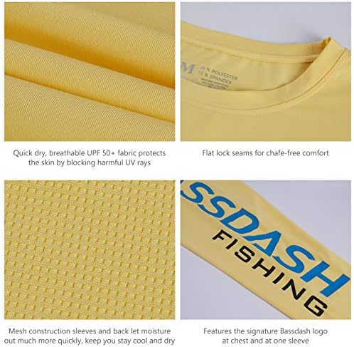 BASSDASH Fishing T Shirts for Men UV Sun Protection UPF 50+ Long Sleeve Tee T-Shirt - Image 4
