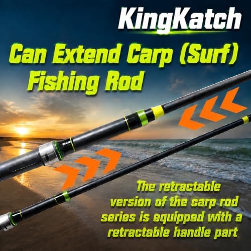 Telescopic Carp & Surf Fishing Rod, Sun-Charged Glow Handle, Portable Long-Casting Pole, Medium Heavy, Saltwater & Freshwater, 8FT-10FT - Image 2