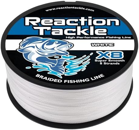Reaction Tackle Braided Fishing Line - Pro Grade Power Performance for Saltwater or Freshwater Fish - Colored Fishing Line Braid for Extra Visibility by ReactionTackle